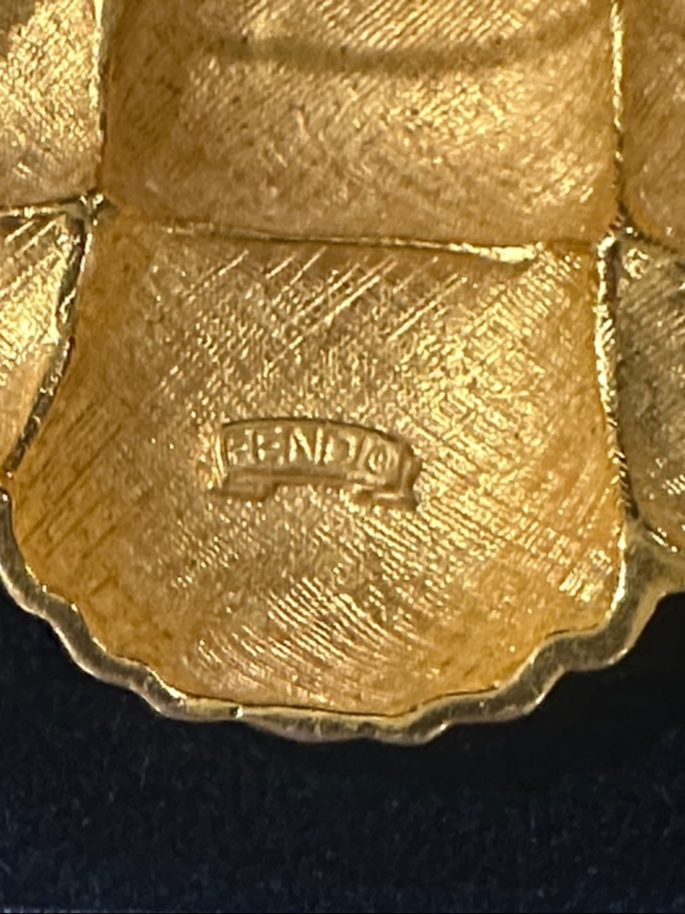 Fendi Gold “Croissant” Brooch - Picture 4 of 7
